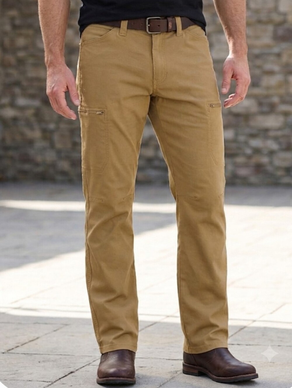 Wrangler All Terrain Cargo Pants Men’s Size 29x30 Tan Khaki Performance Stretch